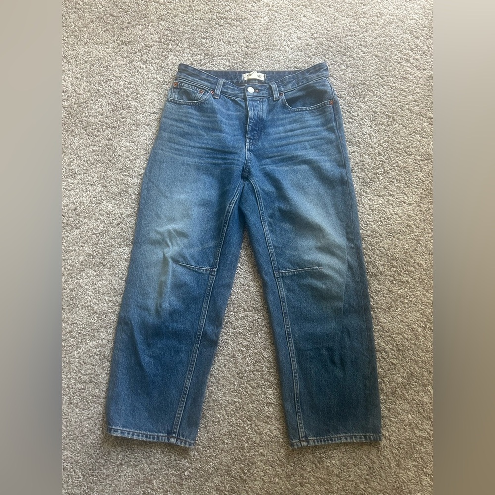 Madewell Petite Darted Barrel-Leg Jean in Irmo Wash Size 24P
